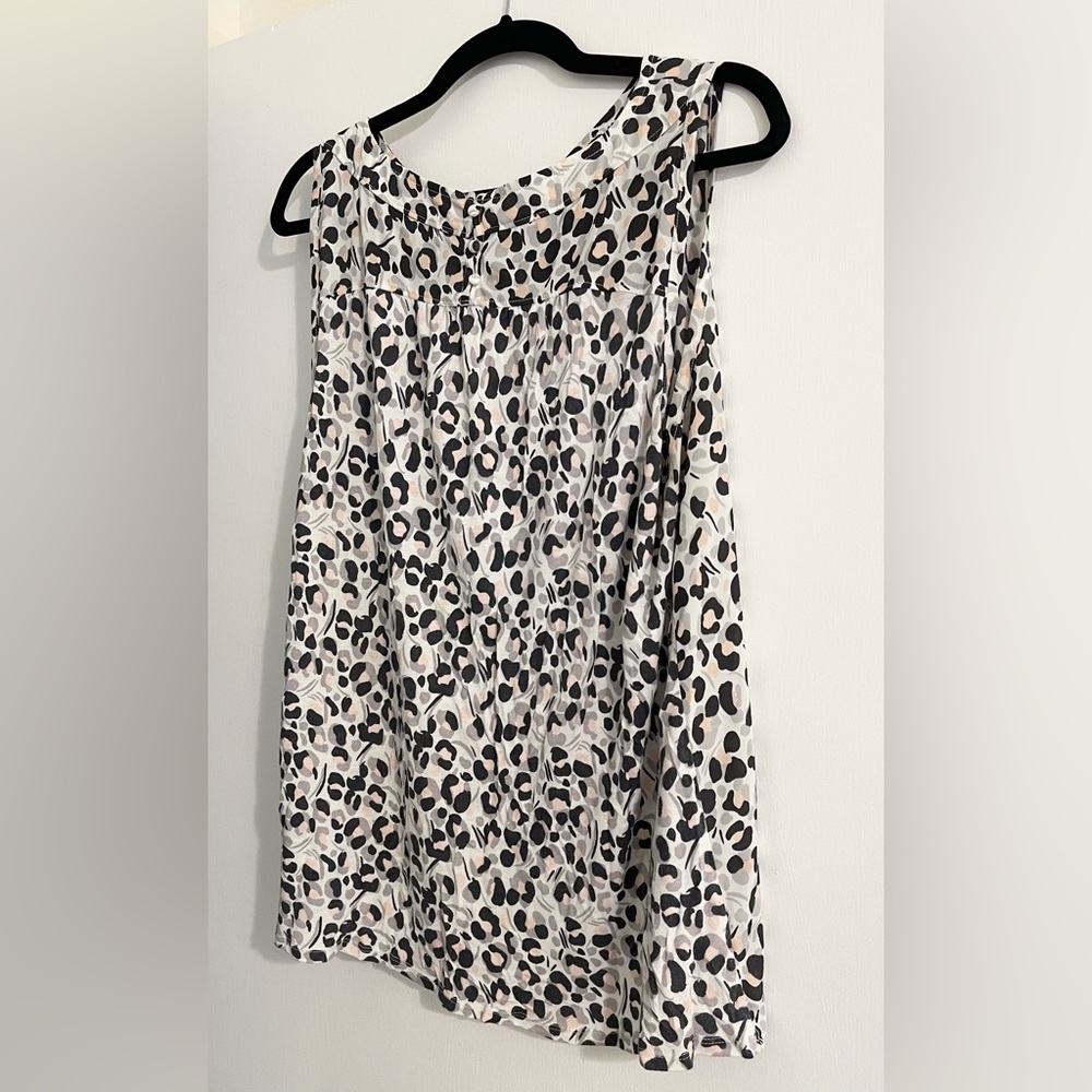 LOFT Leopard Print Shell - Picture 2 of 2